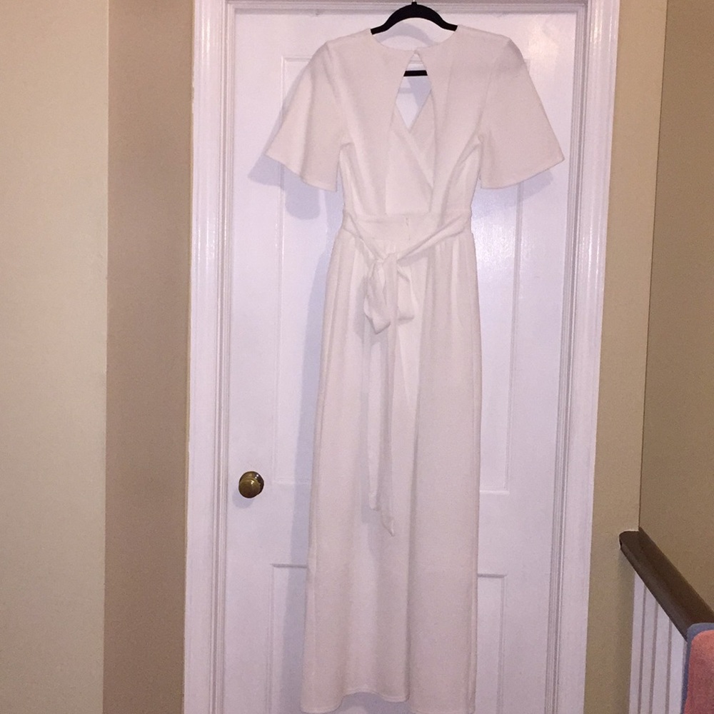 Pure White Maxi Skort Dress